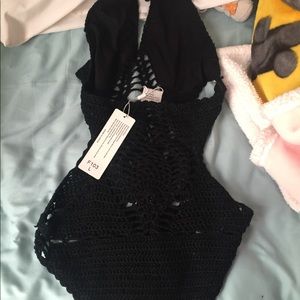 Forever 21 knit black one piece